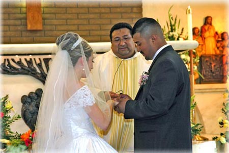 Putting ring on finger