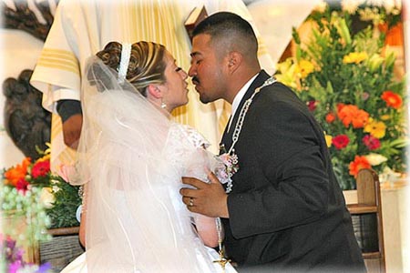 Kissing the bride